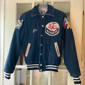 Vintage hockey bomber jacket